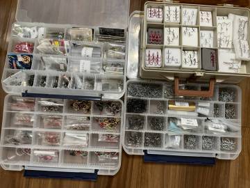 トレブルフック・ボールベアリング・スナップ・スプリットリング・フック・釣り針　プラノ バリバス　タックルボックス 他　大量セット