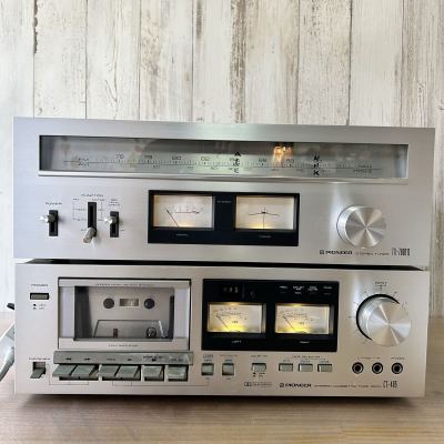 ☆ NN-0116た140 【動作確認済】Pioneer パイオニア TX-7800II ステレオチューナー + CT-405 カセットデッキ セット 現状品 ☆