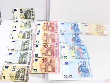 【UR888.0116F】１円スタート☆ユーロ紙幣　5ユーロ&times;6　10ユーロ&times;4　20ユーロ&times;4　50ユーロ&times;1　計200ユーロ　外国紙幣　