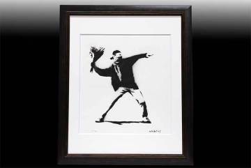 バンクシー「Love is in the Air　68/300」真作