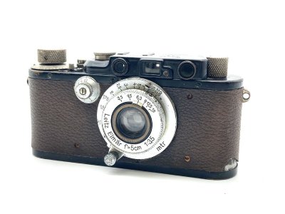 ライカ Leica II型 Leitz Elmar 5cm F3.5 ブラックペイント バルナック 中古ジャンク LL1-052◎