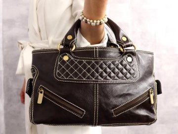 ●超美品●CELINE セリーヌ●ブギーバッグ●カーフ レザー 本革●ハンド バッグ●ブラウン●ゴールド金具●腕掛け●B5 書類 収納●Js64023