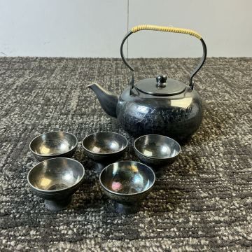 dd3150 開新堂 錫製 酒器揃え アンティーク ビンテージ 急須 お猪口 おちょこ