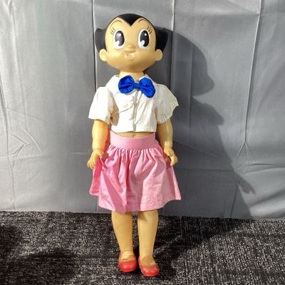 Ya123 ウランちゃん ソフビ 約47cm ビリケン商会 ? 鉄腕アトム 昭和レトロ おもちゃ 人形 フィギュア 中古