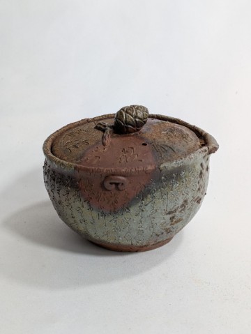 備前　在銘　松ぼっくり摘　 般若心経　宝瓶　 急須　 茶器Y2601/105