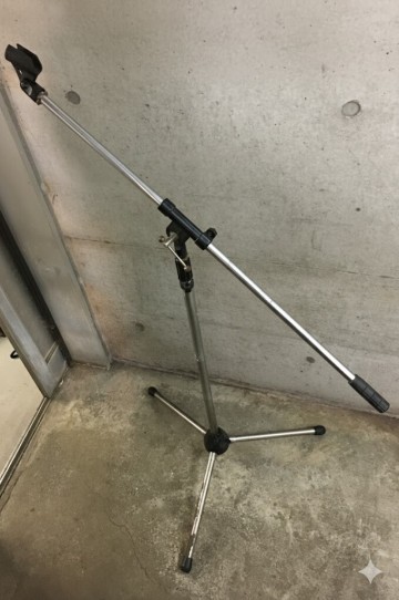 hf260113-008B9 メーカー不明 マイクスタンド ブーム ボーカルマイク マイクホルダはSHURE 歌ってみた スタジオ 配信 