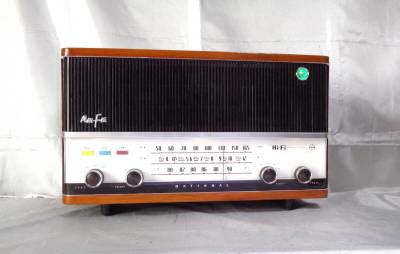 【整備品】ナショナル SW-MW-FMバンドAF-600　スパーヘテロダイン真空管ラジオ ＜ワイヤレス(Bluetooth)レシバー内蔵)＞