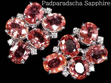 IRL17656SS 初売り【1円～】新品【RK宝石】《Sapphire》極上パパラチャサファイア 両耳 総計7.46ct 極上ダイヤモンド K18WG 超高級ピアス