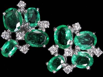 ML16931SS 初売り【1円～】新品【RK宝石】≪Emerald≫ 極上エメラルド 両耳 総計1.94ct 極上ダイヤモンド K18WG 高級ピアス ダイヤ