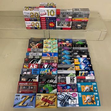 B5017【未開封】 カセットテープ まとめ maxell TDK SONY AXIA ハイポジ多数 51点