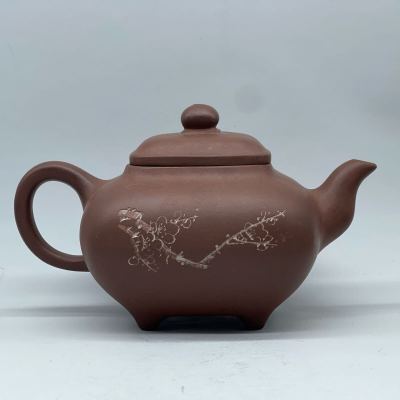 中国宜興 朱泥 急須 1978年 在銘 煎茶道具 紫砂 茶器 中国美術