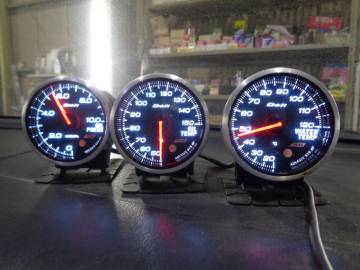 （I82）Defi アドバンスメーター BF 水温 油温 油圧 ブースト セット　JZX100 動作確認済
