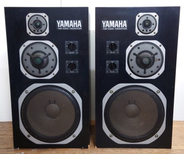 【K1261-1】 YAMAHA SPEAKER SYSTEM NS-1000M ヤマハ スピーカー システム 3WAY ペア オーディオ機器 ブックシェルフ型 音出しOK