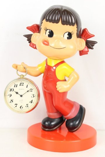 【ト福】不二家 FUJIYA ペコちゃん ウォッチングペコちゃん 懐中時計 人形 フィギュア 非売品 希少 レアもの 昭和レトロ LDZ01LLS50