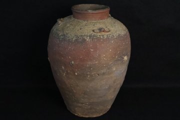 TB526古備前 三耳壺◇うぶだし/約6.65kg/紐通し花器/花瓶/花生/床飾/飾壷/古陶/陶器/焼物/伝統工芸/時代/骨董/古美術/古道具タグボート