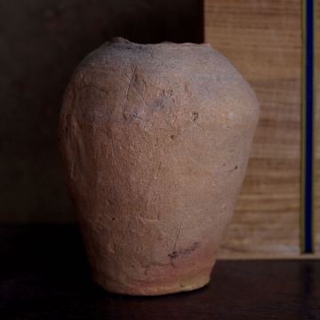 窯印のある細身で形の良い常滑一筋壺 鎌倉時代 花器 花瓶 茶道具 古民芸 骨董 検弥生縄文新羅土器猿投須恵器信楽渥美越前備前六古窯種壺 蹲