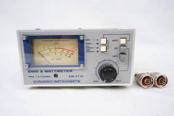 KURANISHI クラニシ SWR＆パワー計 RW-211A 1.8-1300MHz 動作品 測定器 変換プラグ付 