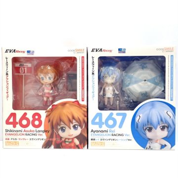 1円【美品】 ねんどろいど 綾波レイ/アスカ・ラングレー エヴァンゲリオンレーシングver/467/468/62