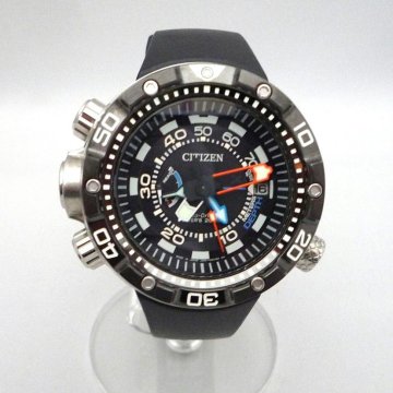 1円【ジャンク】CITIZEN シチズン/プロマスターアクアランド/ブラック文字盤/ソーラー/J250-S092183/18