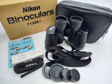 71710 ニコン Nikon Binoculars 双眼鏡 7&times;35E 217341 ポロプリズム ブラック 黒 ケース箱付