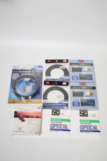 ★★★角型フィルターセット Kenko G100 アダプター 67mm 77mm ハーフND4 ND8 FUJIFILM LEE FILTERS★★★