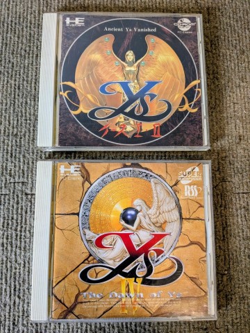 PCE イースⅠ,Ⅱ・ イースⅣセット◇PC SUPER CD-ROM2 Falcomファルコム