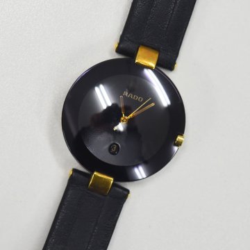 1円 可動品 腕時計 ラドー RADO 129.3575.4N クォーツ メンズ ブラック 同梱不可