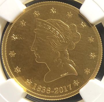 【スミソニアン協会】 金貨 Private Issue Struck 2017 1/2oz　Liberty Eagle NGC PF70UC