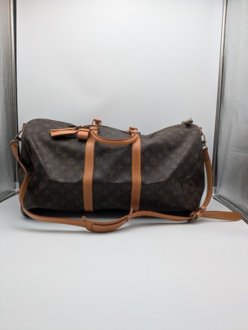1円〜【ルイヴィトン】 キーポル55 モノグラム ボストンバッグ バンドリエール ショルダー付 旅行鞄 正規品 カデナ鍵なし　М41414