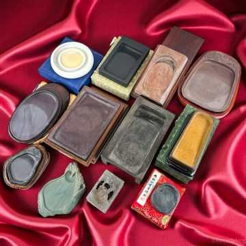 中国 歙州 宋坑/澄泥/陶器/松花江緑石 蘭亭硯/太子硯他 大量 12点 古硯 文物 文房具 書道具 すずり 20260201-16