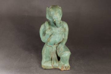 出品目　＠LLL-17.　　（　ミヤンマー緑釉象俑守護神　）