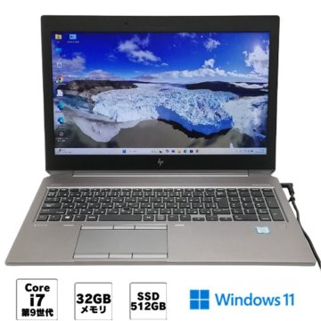 1円～ NVIDIA Wi-Fi有 hp ノートパソコン 中古美品 Zbook 15 G6 Core i7 9750H 32GB 512GB 高速SSD搭載 無線LAN Windows11 Office 即使用可