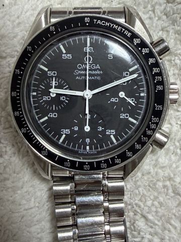 オメガ　スピードマスター 1スタ　Automatic OMEGA Speedmaster クロノグラフ　ビンテージ腕時計　日差小