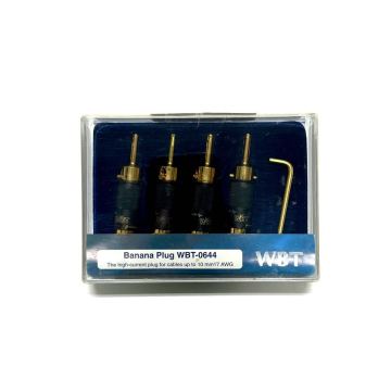 WBT 0644 Banana Plug 4個 バナナプラグ オーディオ スピーカープラグ スピーカーケーブル ダブリュービーティー