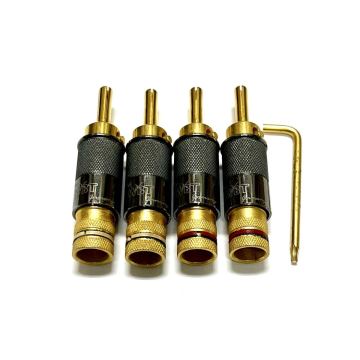 WBT 0600 Banana Plug 4個 バナナプラグ オーディオ スピーカープラグ スピーカーケーブル ダブリュービーティー