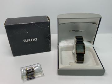 1円スタート 20790 RADO ラドー 腕時計 DIASTAR ダイヤスター クォーツ 160.0281 3N 時計 メンズ腕時計 ケース付き 