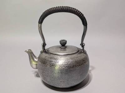 純銀 銀瓶 重量390g 湯沸 煎茶道具 古美術 骨董品