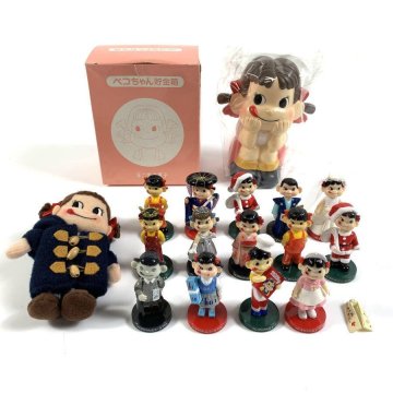 不二家 ペコちゃんミニミニミュージアムx14体 / ペコちゃん貯金箱 / リトルマイペコちゃん ペコちゃん全16点セット＊現状品