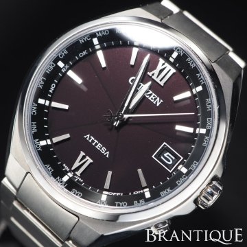 ◆1円~◆ CITIZEN シチズン ATTESA ダイレクトフライト チタン H149-S125626 電波ソーラー USED 稼働 箱 保 メンズ 腕時計 「28548」