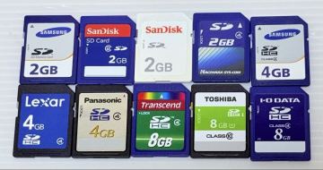 1円スタート SD SDHCカード 10枚セット 2GB 4枚 4GB 3枚 8GB 3枚 フォーマット済み 匿名配送