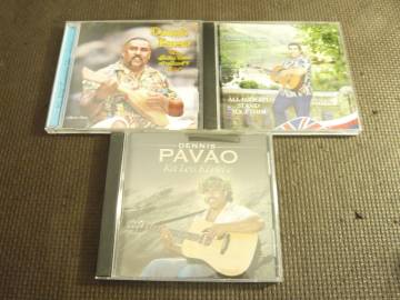 ユ　ハワイアンCD３枚セット☆DENNIS PAVAO　いろいろまとめて３枚セット☆中古