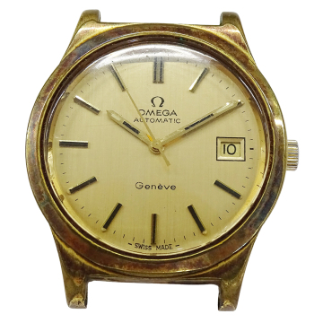 １円〜 オメガ OMEGA ジュネーブ 166.0168 Cal.1012 時計 メンズ ブランド ヘッド デイト 自動巻き AT ステンレス SS GP(v0094443500)