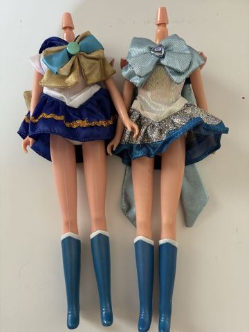 美少女戦士セーラームーン 当時物 人形 セーラーマーキュリー　キャラトーク2体　ヘッドなし