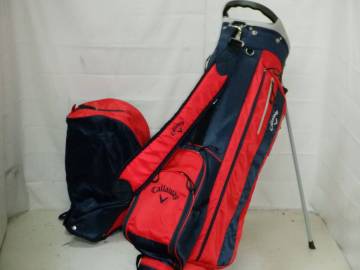 Callaway キャロウエイ 9.0型 軽量 アスリート/スタンド★中古/美品★(NVxRED)ゴルフ キャディバック