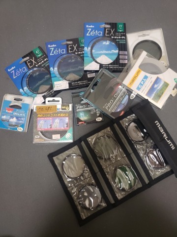 レンズフィルター 　サーキュラーPL 円偏光フィルター　 ケンコー　カラーフィルター　 Kenko　marumi　 CPLフィルター　まとめ　いろいろ