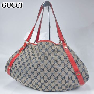 1円 1スタ GUCCI グッチ GGキャンバス アビー GG柄 レザー トートバッグ ハンドバッグ ショルダーバッグ 肩掛け バック レディース