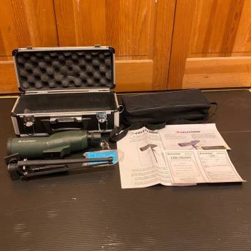 ★推定未使用/セレストロン スポッティングスコープ/三脚 ケース等付き/ストレートタイプ #52228 #52229/フィールドスコープ/CELESTRON★