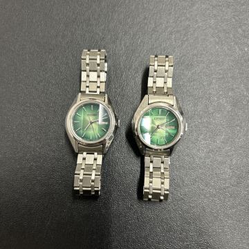 【AJ】 CITIZEN 自動巻き アンティーク カットガラス シチズン 腕時計 稼働品　お得2点セット