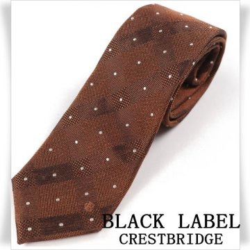 新品1円～★定価1.6万 BLACK LABEL ブラックレーベル クレストブリッジ 日本製 シルク絹100%ネクタイ ドット 正規店本物◆5777◆