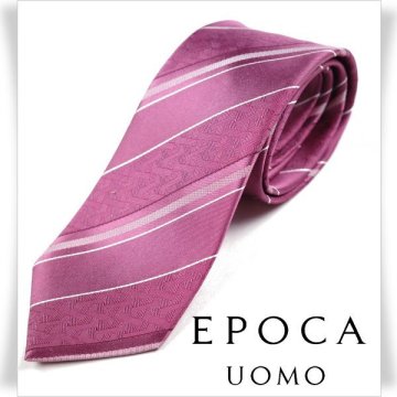 新品1円～★定価1.4万 エポカ ウォモ EPOCA UOMO 日本製 シルク絹100% ネクタイ 織柄 正規店本物 ◆6361◆